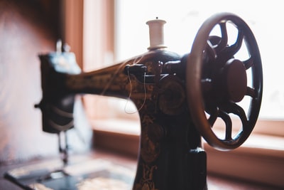 black and gold sewing machine